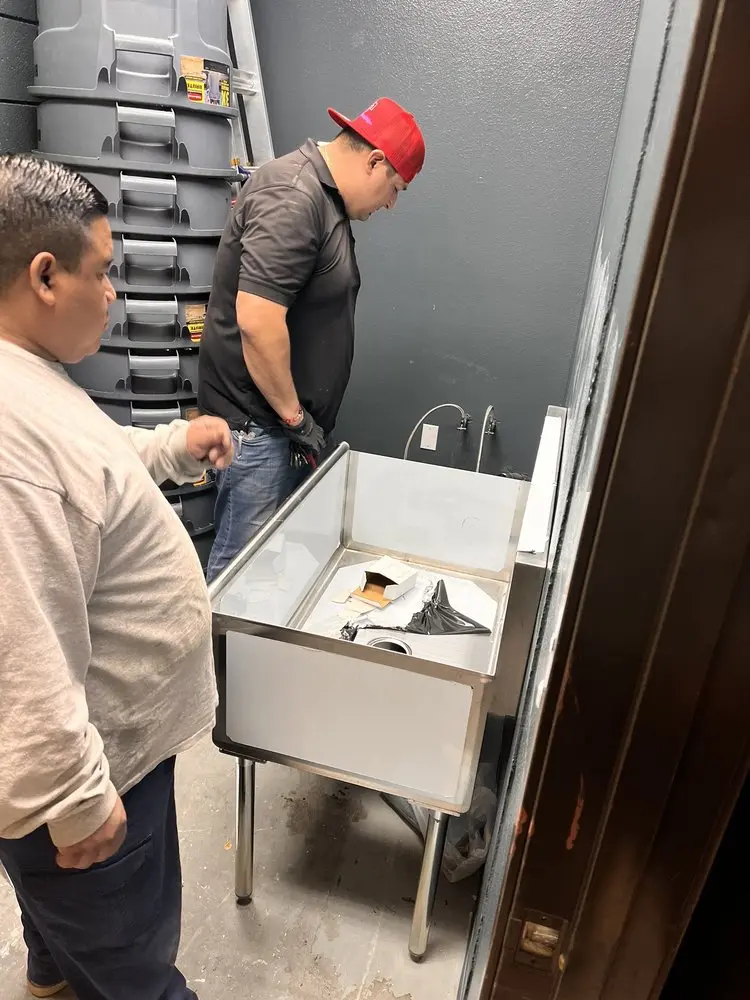 Commercial plumbing and sink installation in Hudson